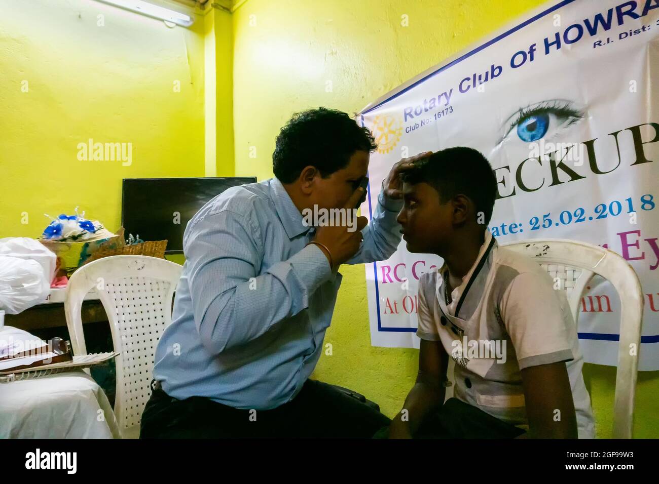 KOLKATA , INDIA FEBRUARY 25TH, 2018 Male Doctor eye specialist