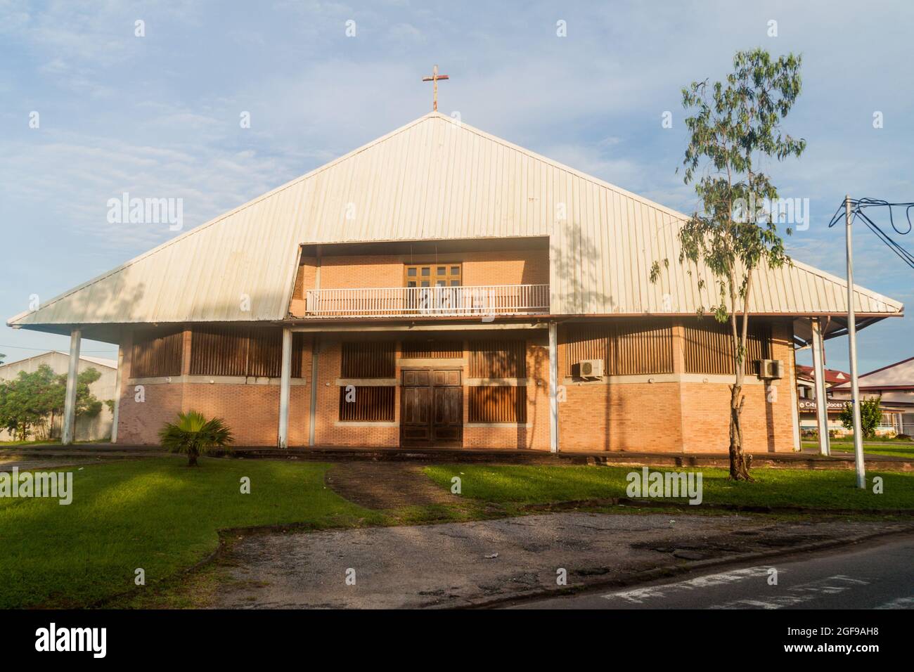 Church in Kourou, French Guiana. Stock Photo
