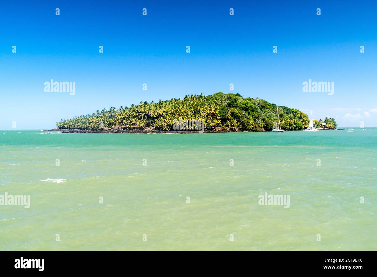 Ile Saint Joseph island in archipelago of Iles du Salut (Islands of Salvation) in French Guiana Stock Photo