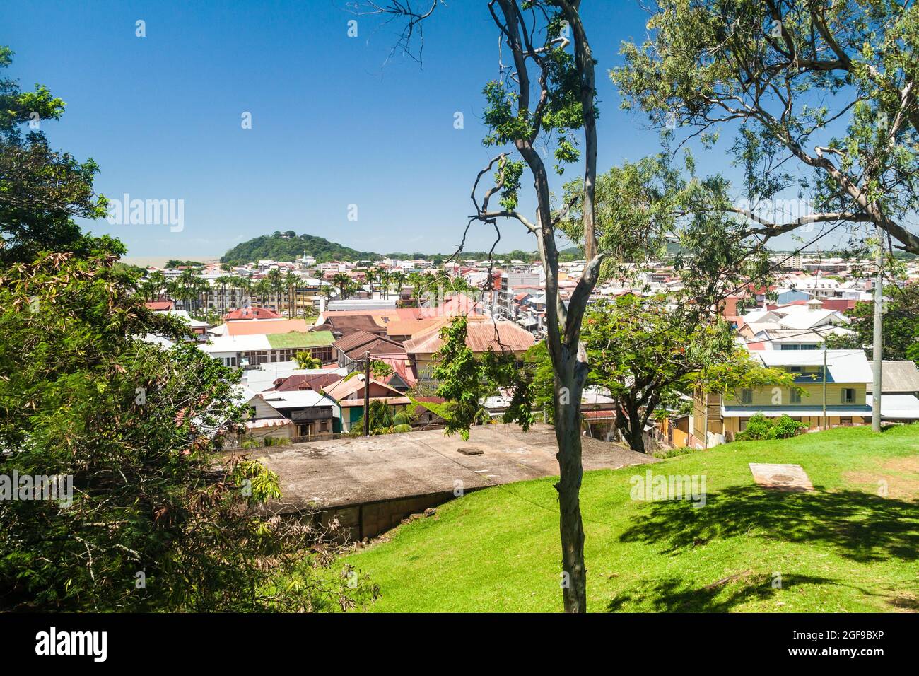 Aerial view of Cayenne, capital of French Guiana Stock Photo Alamy