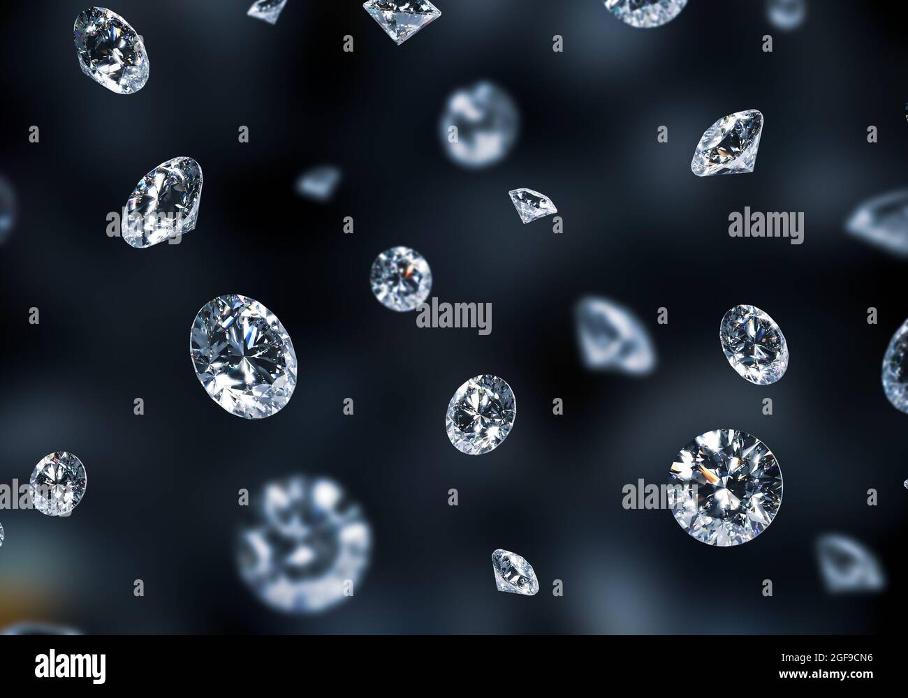 Falling Diamonds in Brilliant Cut - Diamond Backdrop, Crystal