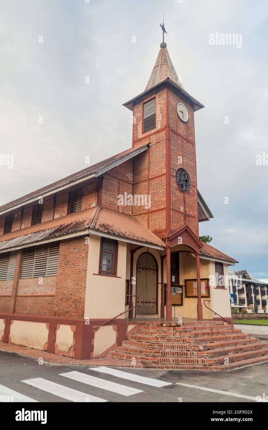 Church in St Laurent du Maroni, French Guiana. Stock Photo