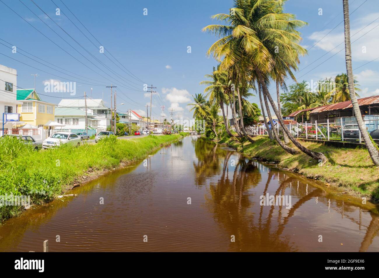 Water canal in Guyana Stock Photo Alamy