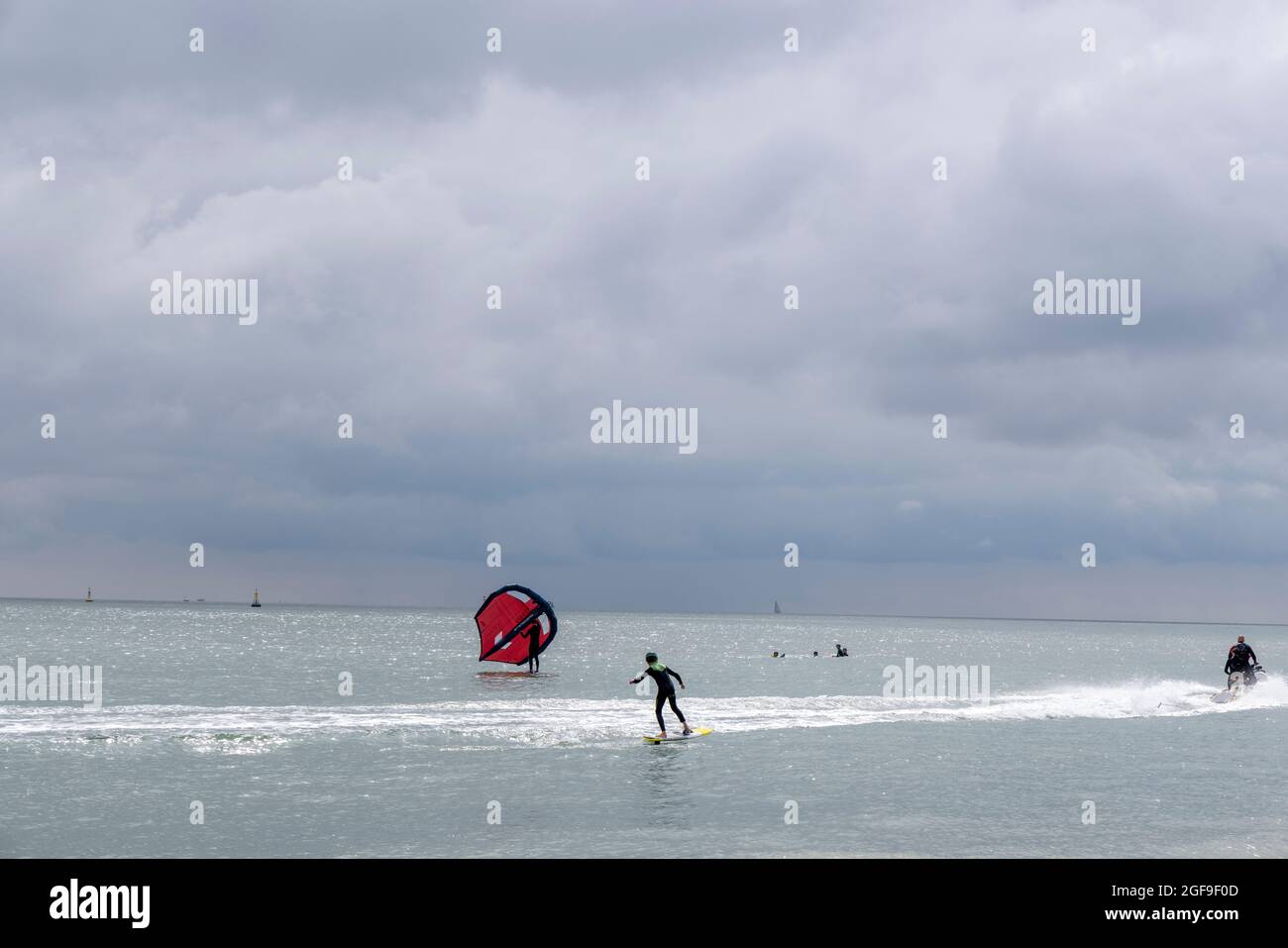 British Kitesurf Freestyle Campionships weekend, Ramsgate, 21st and 22nd August 2021. Stock Photo