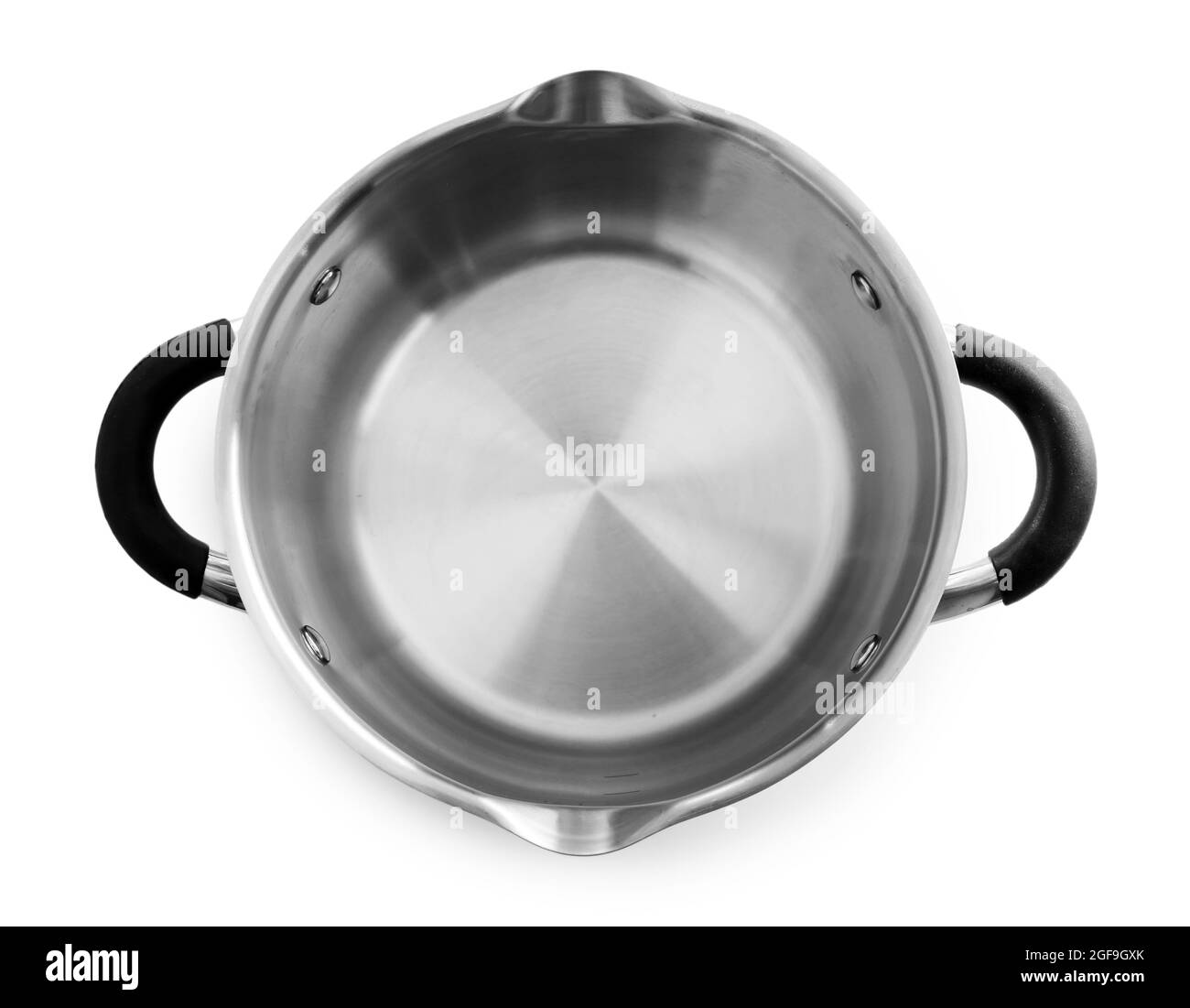 Metal pan isolated on white Stock Photo Alamy