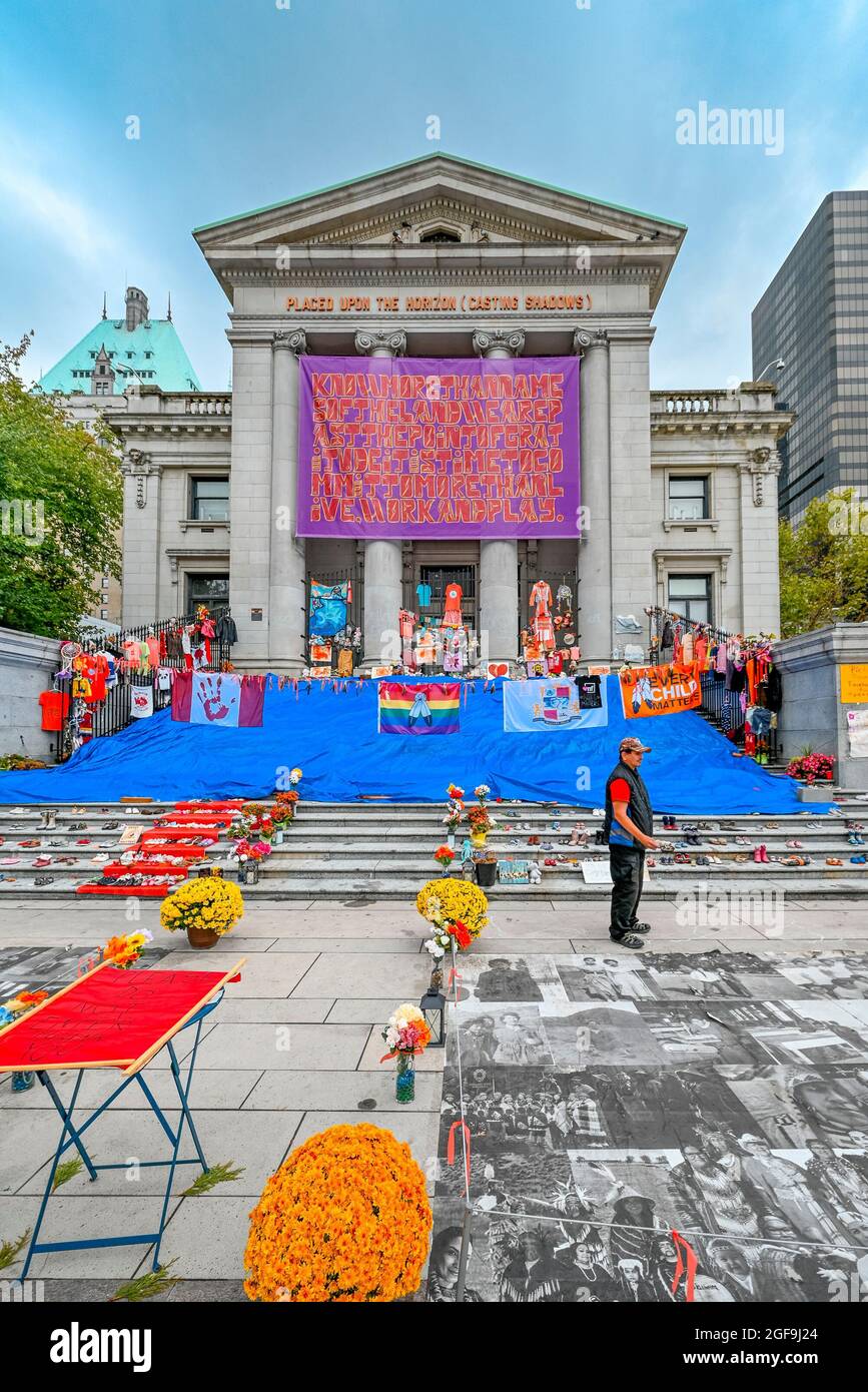 Memorial for Indigenous children discovered in unmarked graves at