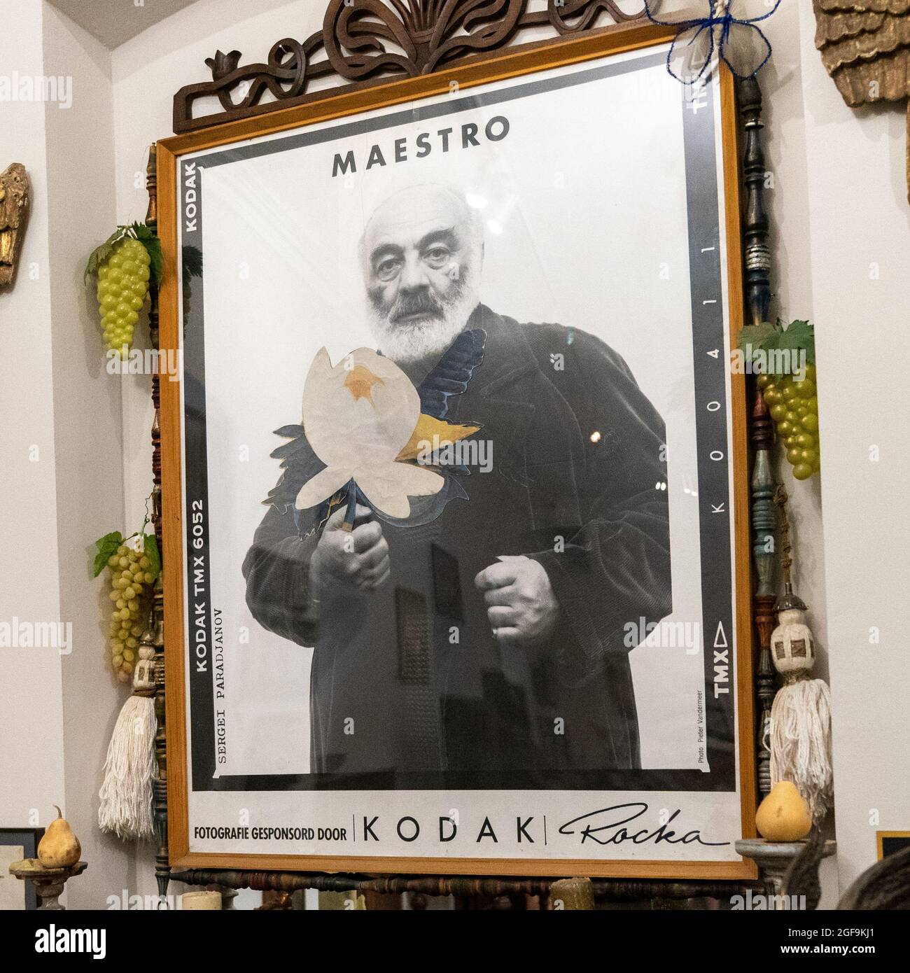 Sergey Parajanov portrait who was an Armenian film director, screenwriter and artist Stock Photo