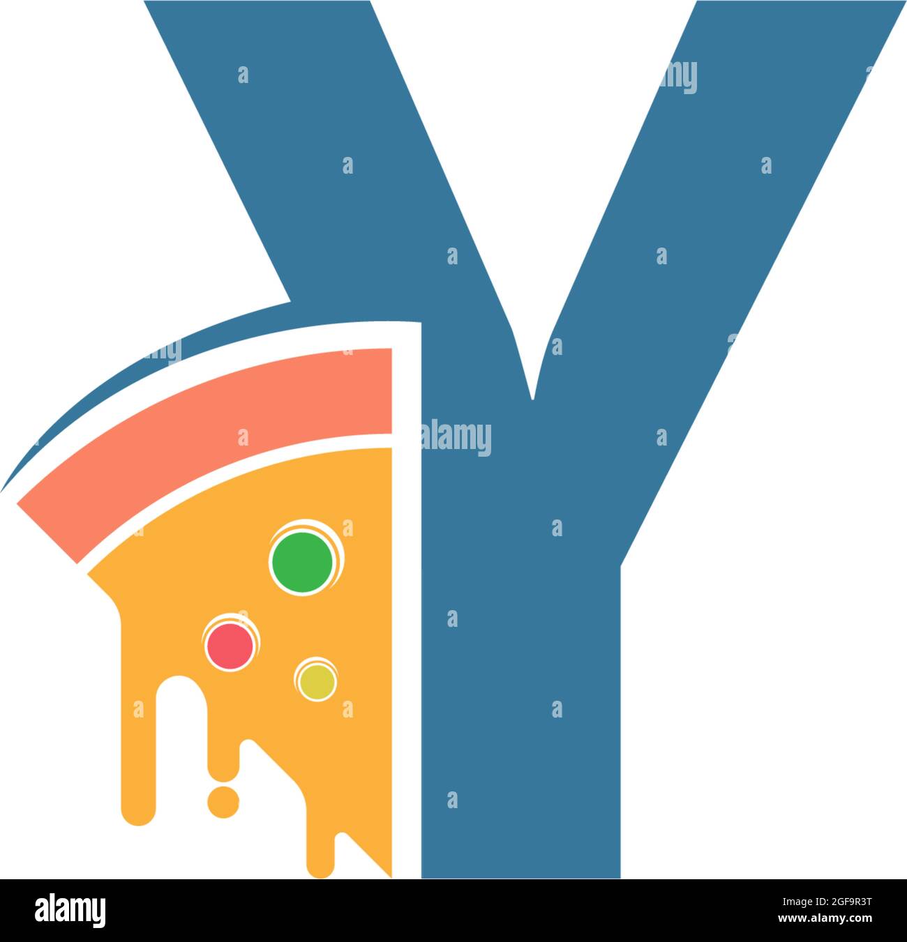 Letter Y with pizza icon logo vector template Stock Vector Image & Art ...