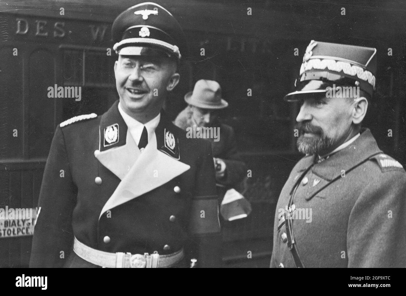 Heinrich Himmler and Kordian Zamorskiin Warsaw Stock Photo