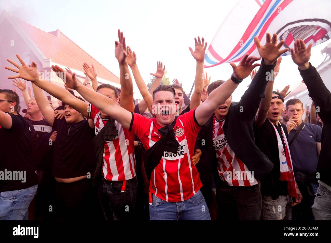 Illustration of a football matchup between two teams in 2021