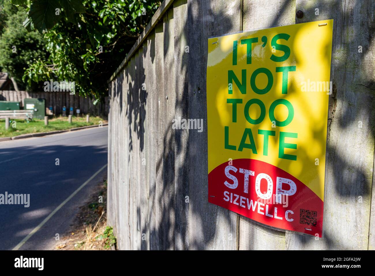 anti-nuclear signs Walberswick Suffolk Stock Photo