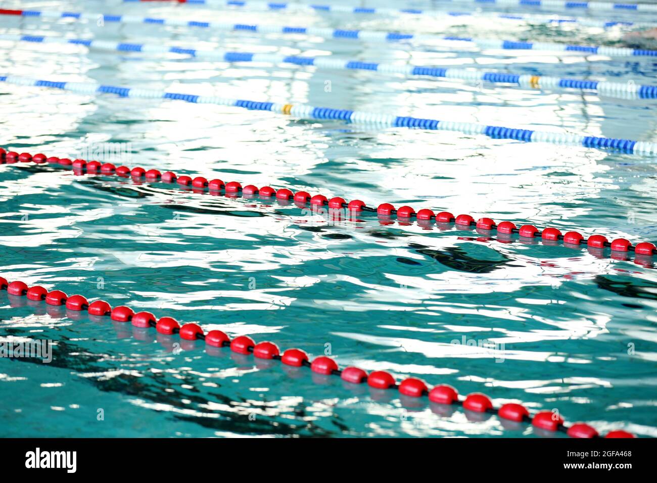 Background of water and markers in the swimming pool Stock Photo - Alamy