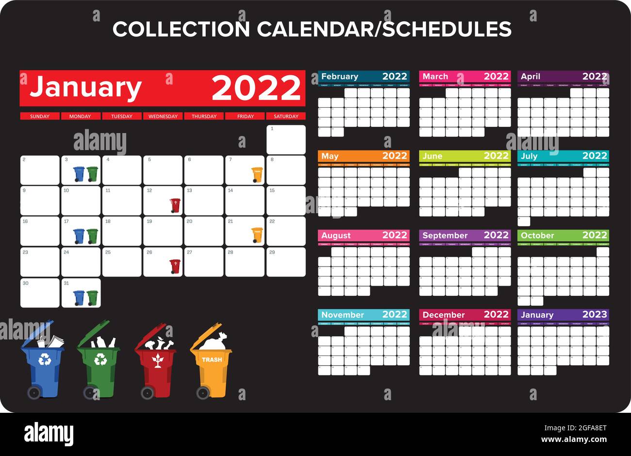 Separate waste collect Stock Vector Images Alamy