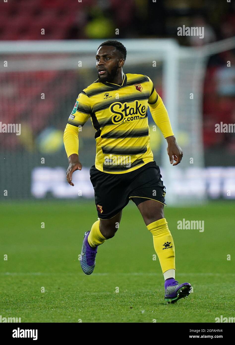 Watford's Danny Rose during the Carabao Cup second round match at Vicarage  Road, Watford. Picture date: Tuesday August 24, 2021 Stock Photo - Alamy