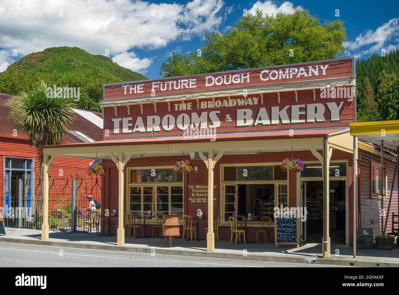 The Broadway Tearooms & Bakery, Broadway, Reefton, West Coast, New Zealand Stock Photo