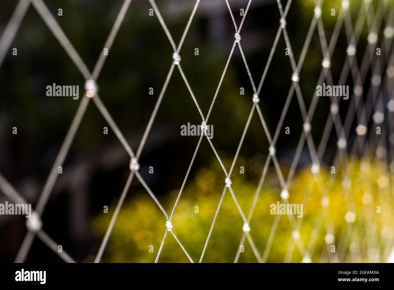 Transparent safety net. Child and pet protection net. For balcony and