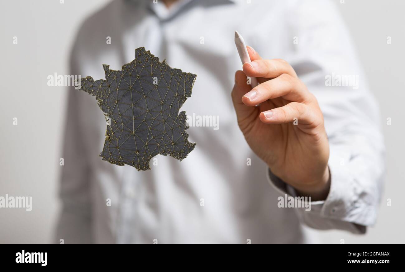 3D rendering of a map Stock Photo - Alamy