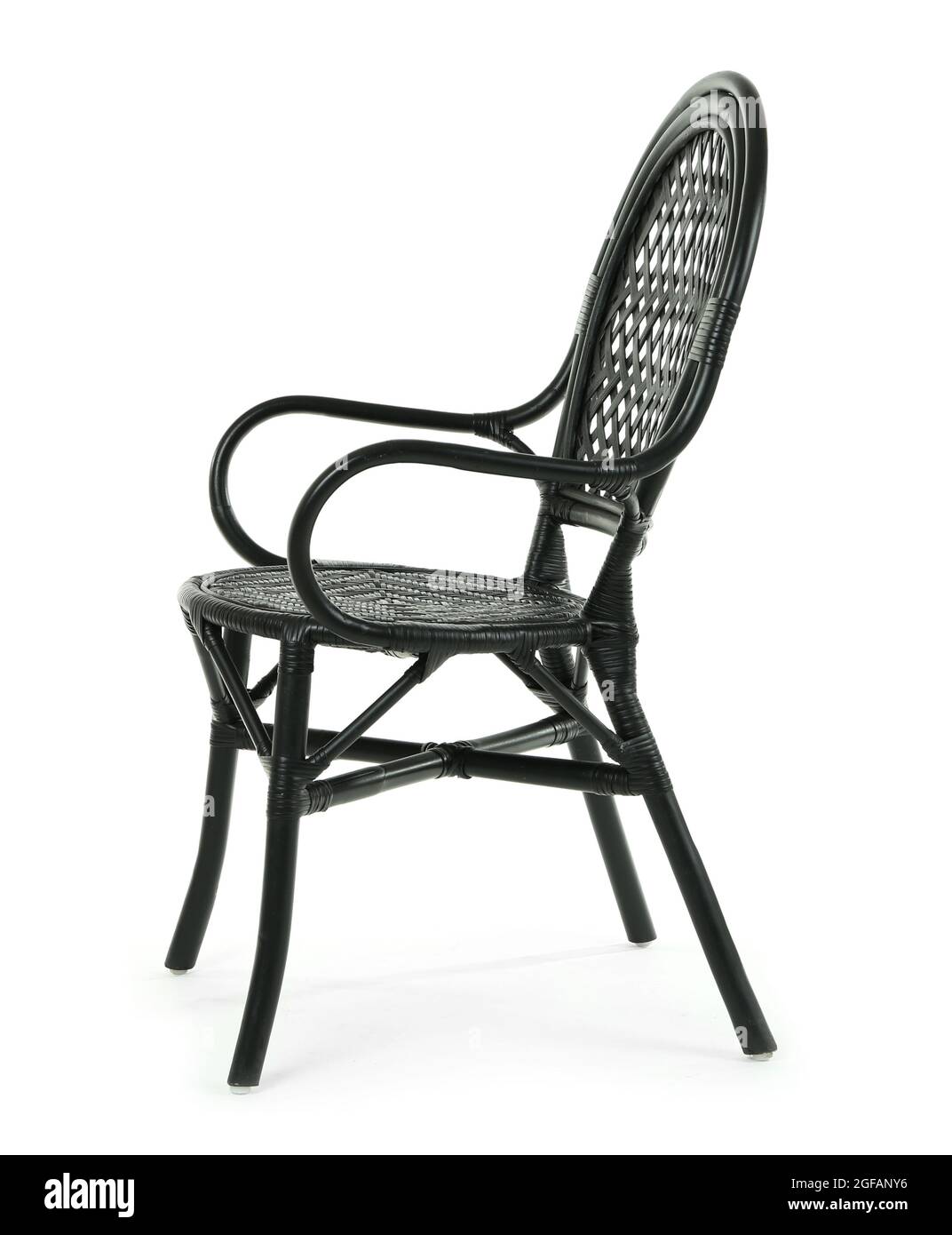 Wicker chair isolated on white Stock Photo Alamy