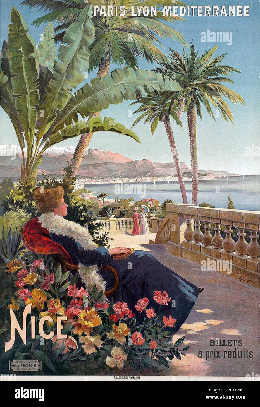 Prints Art & Collectibles La Reserve De Nice French Restaurant On The