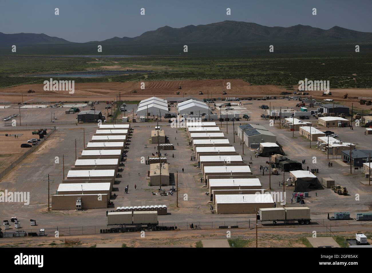 Area photo of the progression of Dona Ana Housing Area near Fort Bliss, Texas, on Aug. 22, 2021