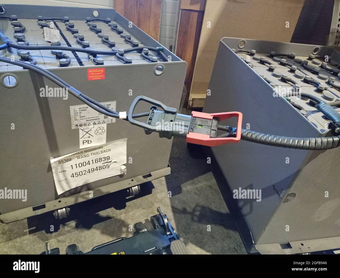 Industrial storage batteries. Charging the battery of the electric