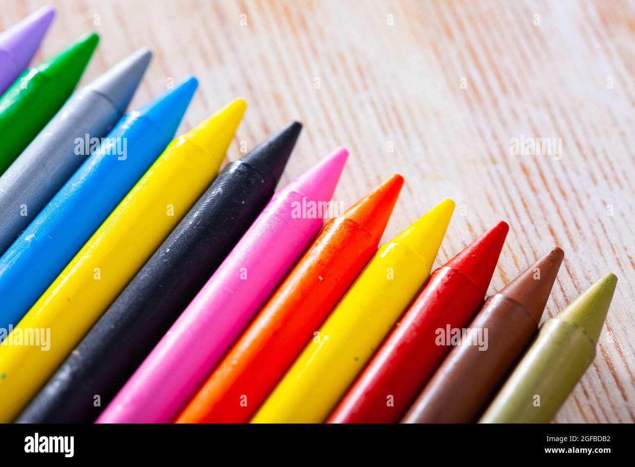 Colored wax pencils Stock Photo Alamy