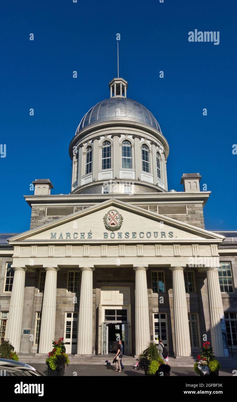 Marche Bonsecours in Old Montreal. Stock Photo