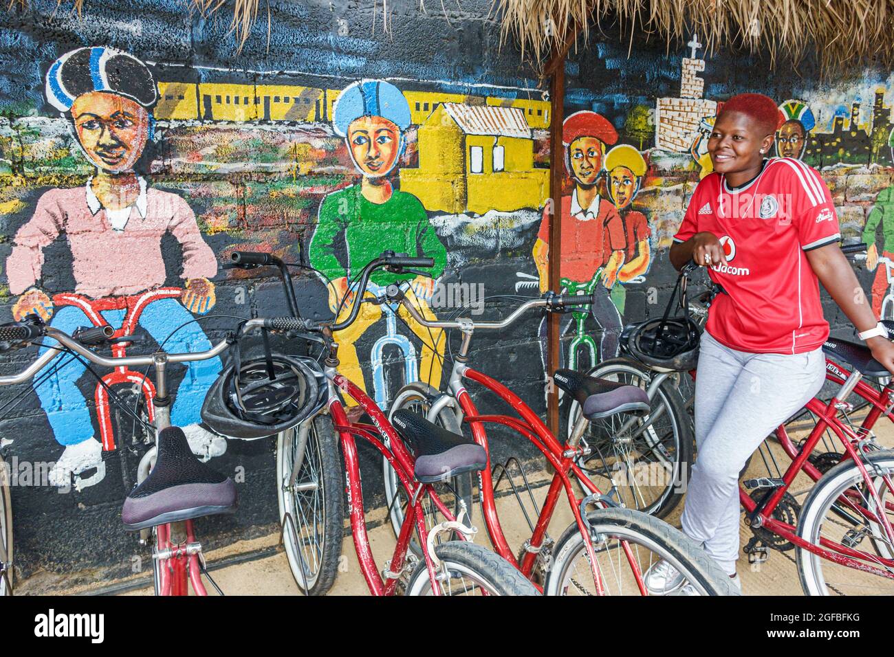 Johannesburg South Africa,Soweto,Lebo's Backpackers Hostel bicycle