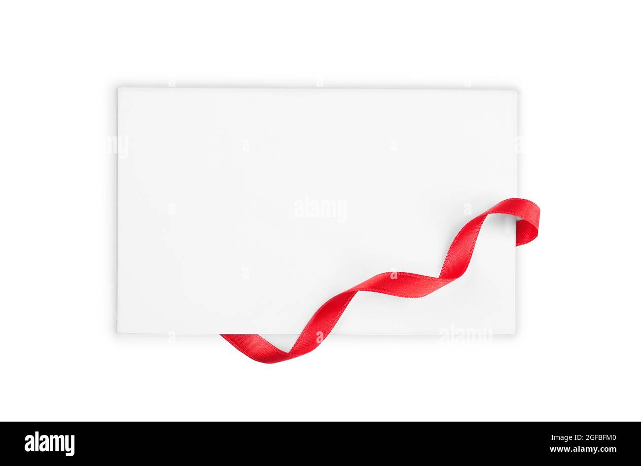 Red Ribbon Note Note card with red ribbon on white background Stock Photo - Alamy