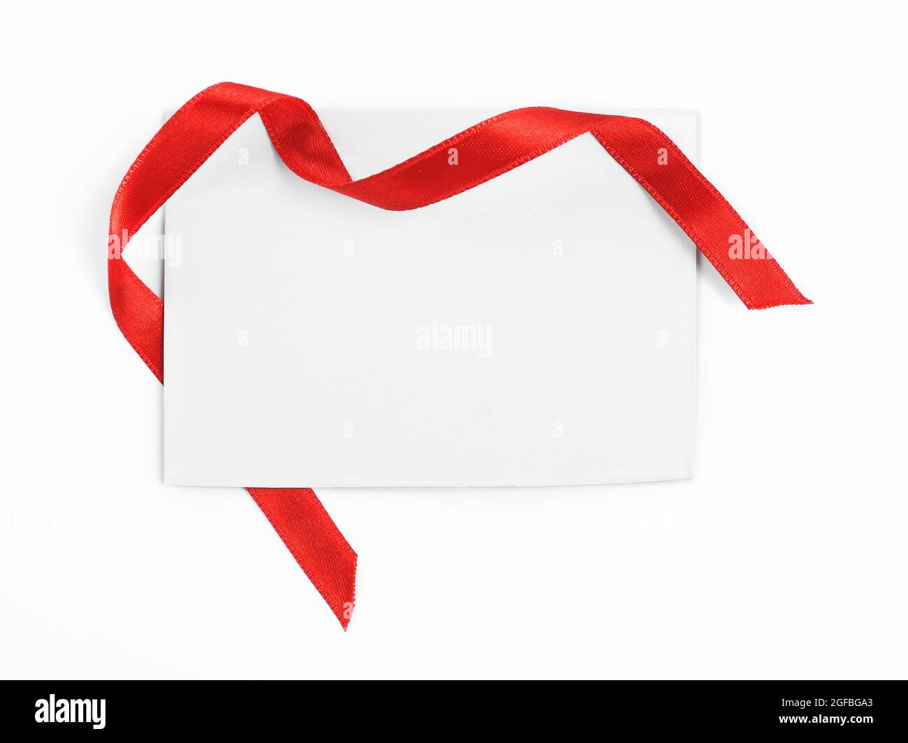Red Ribbon Note Note card with red ribbon on white background Stock Photo - Alamy