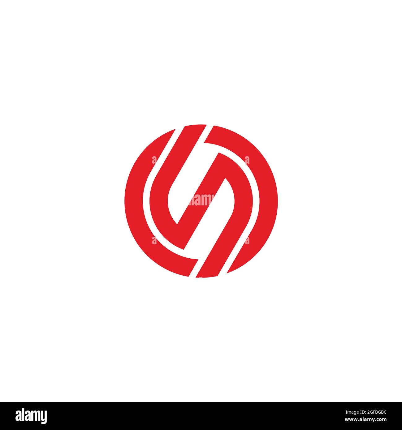 letter os circle motion simple geometric line logo vector Stock Vector