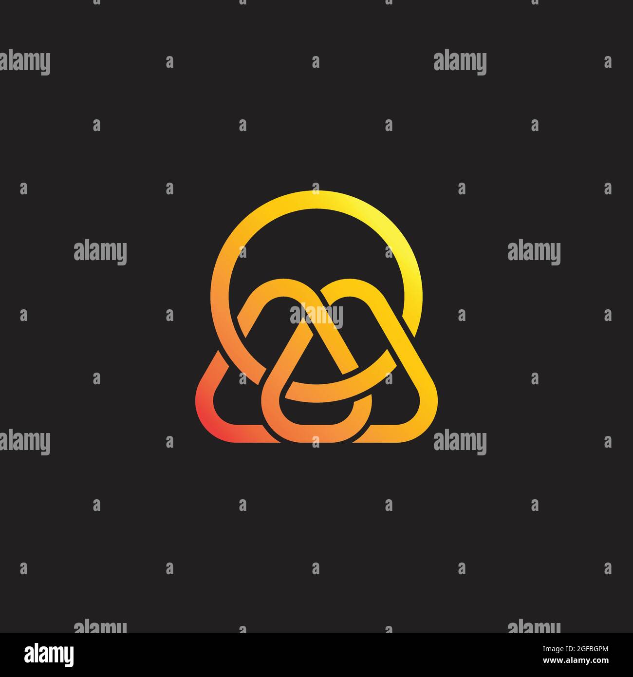 letter mo gradient 3d overlapping line logo vector Stock Vector