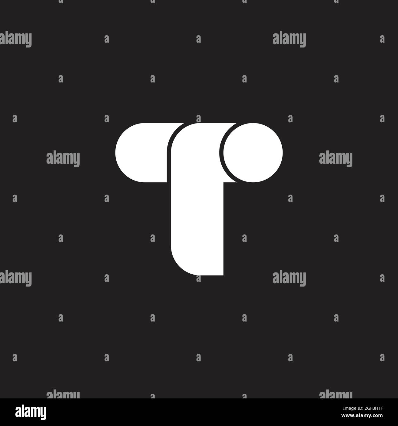 letter tr geometric simple logo vector Stock Vector