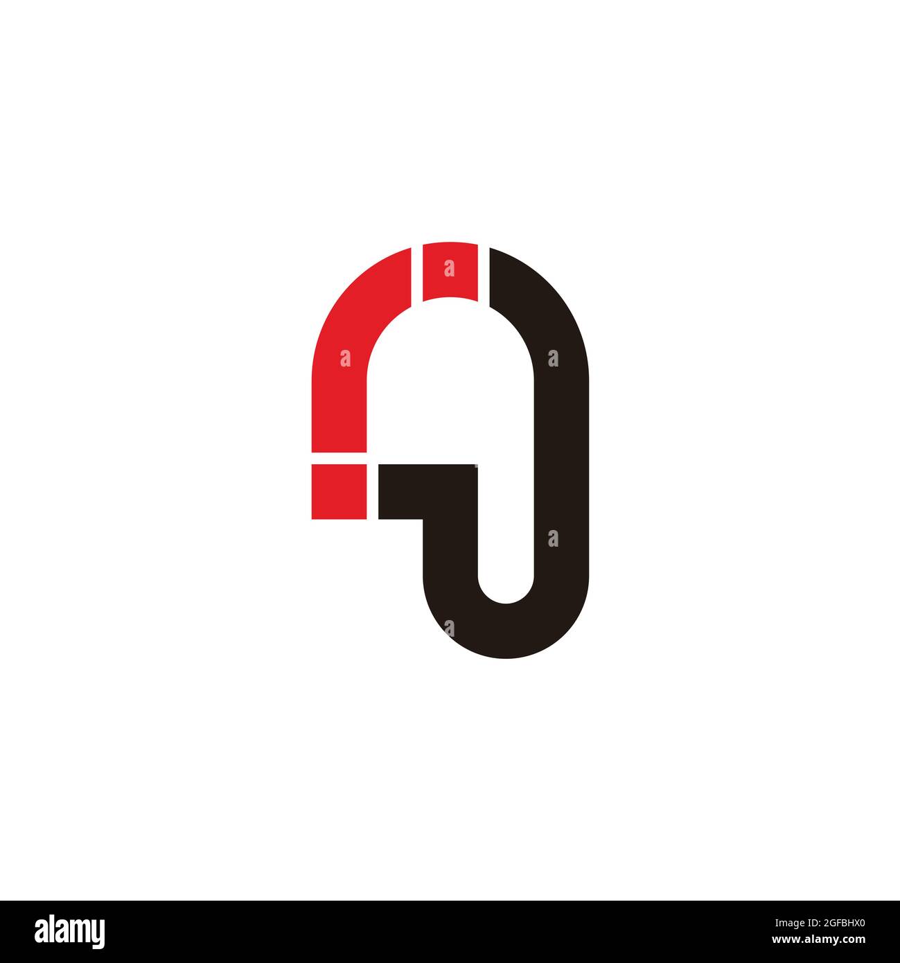 letter rj simple dots geometric line logo vector Stock Vector
