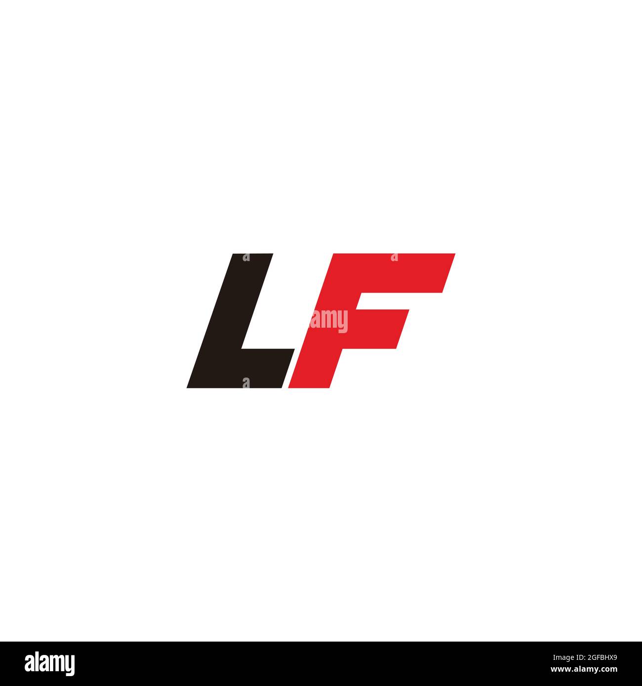 simple letter lf simple geometric colorful arrows logo vector Stock Vector