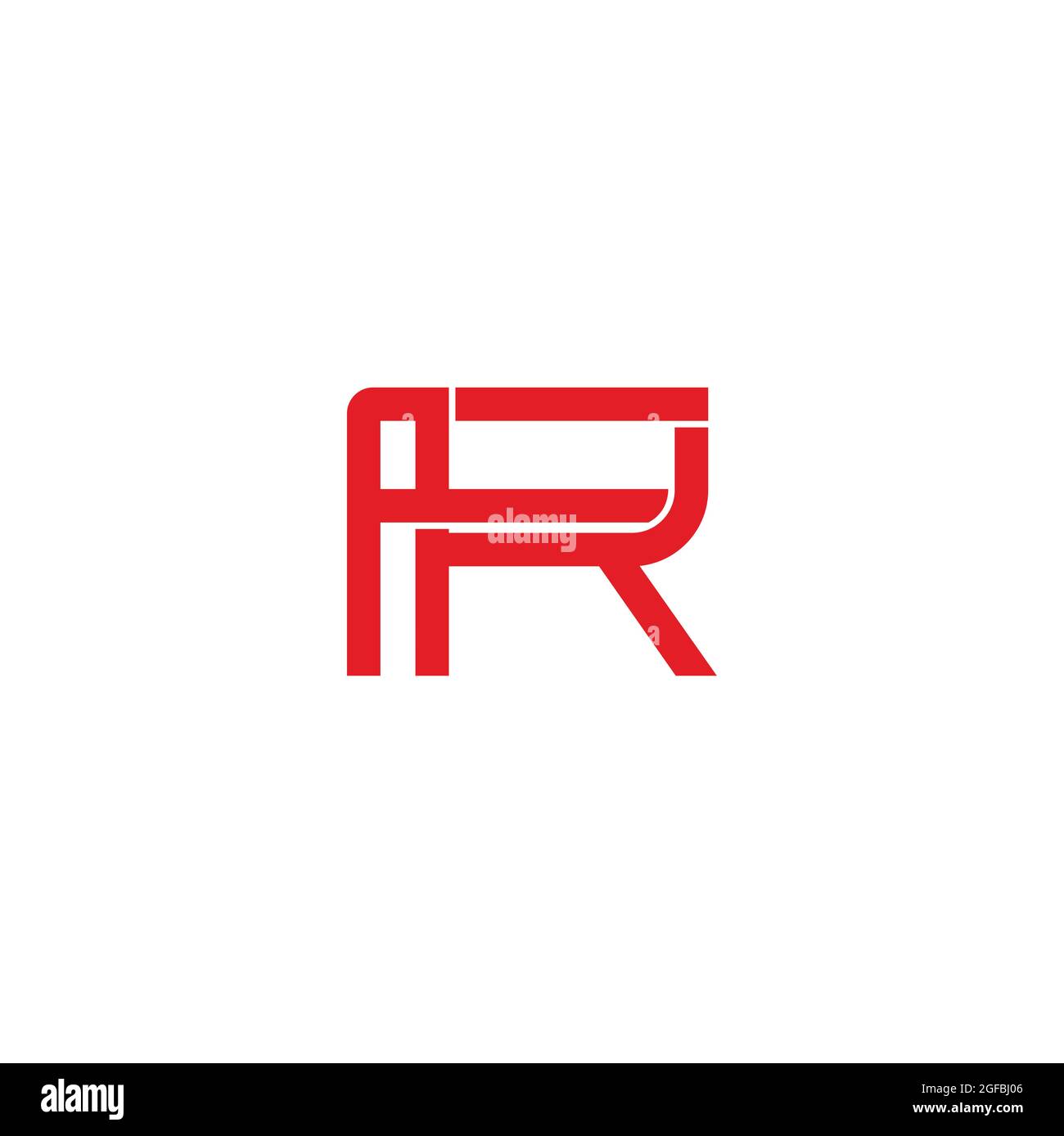 letter fk overlapping line geometric flat simple logo vector Stock Vector