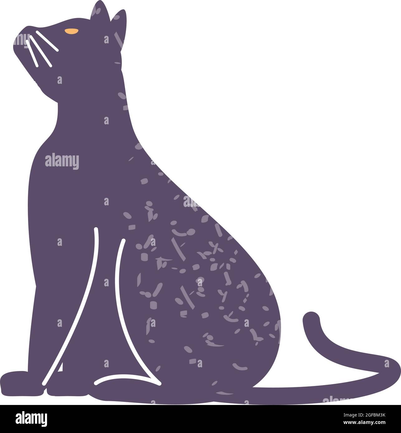 black cat sitting Stock Vector Image & Art - Alamy
