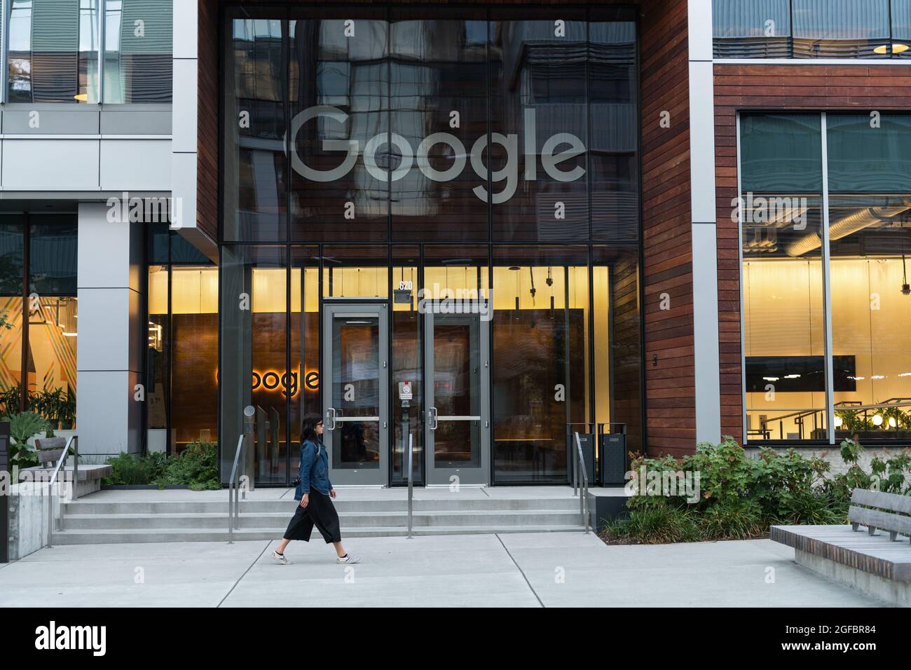 Seattle, USA. 24 Aug, 2021. The Google technology Headquarters in South