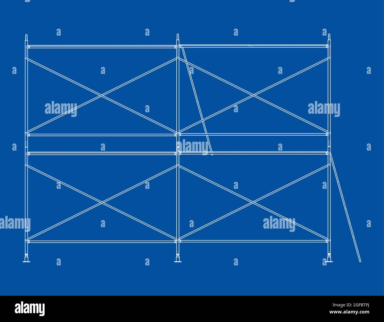Prefabricated scaffolding. Orthography vector Stock Vector Image & Art ...