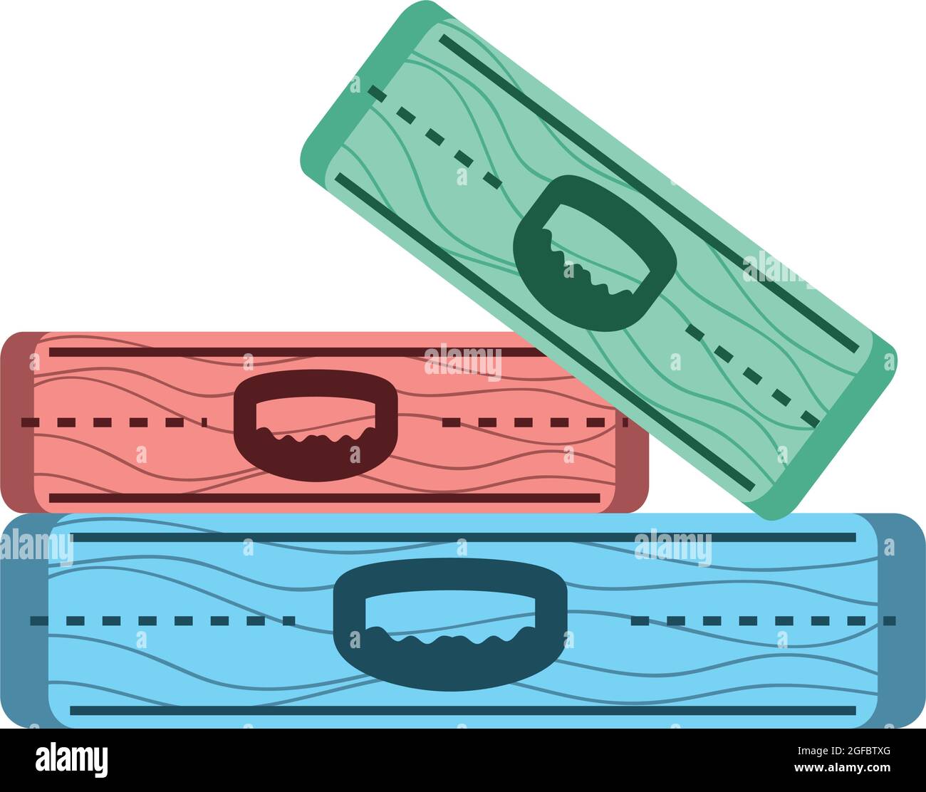 Pile Of Suitcases Stock Vector Image Art Alamy