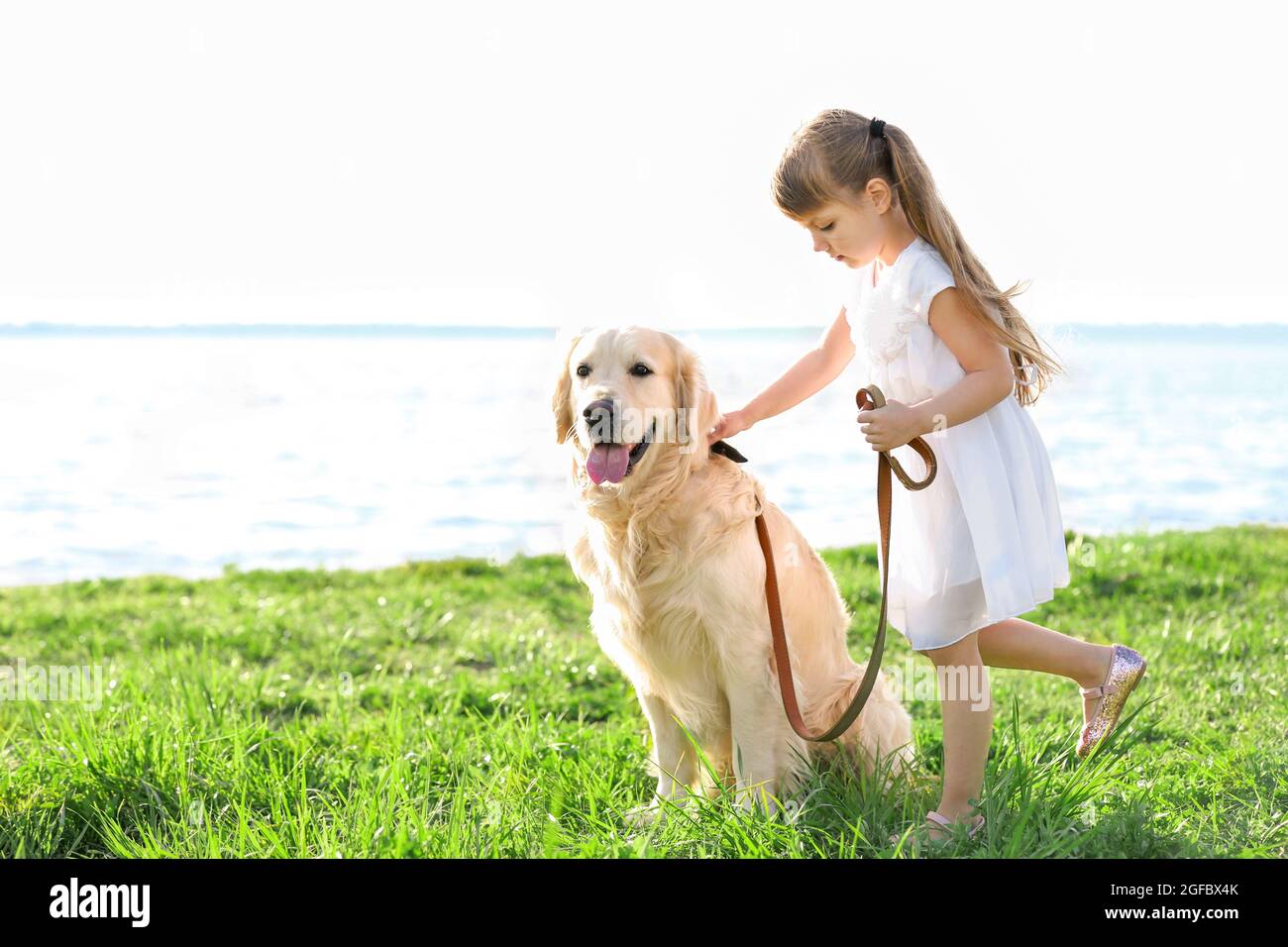Little Girl And Big Kind Dog On The Riverside Stock Photo Alamy little-girl-and-big-kind-dog-on-the-riverside-stock-photo-alamy