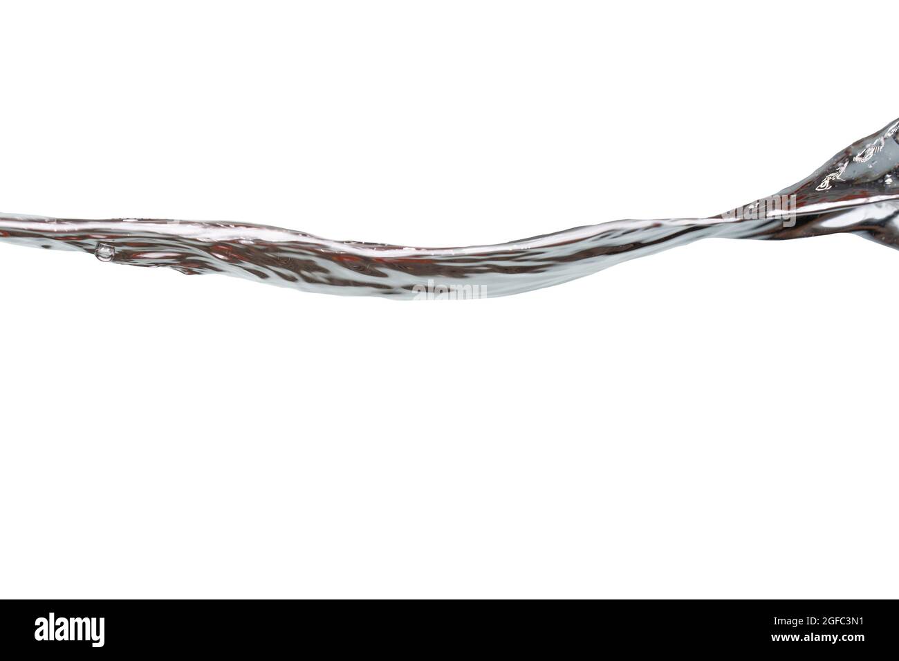 Clear waving water isolated on white background Stock Photo - Alamy