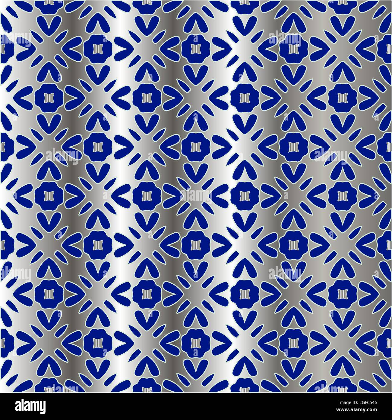 metal pattern on a blue background. pattern for fabric, wallpaper ...