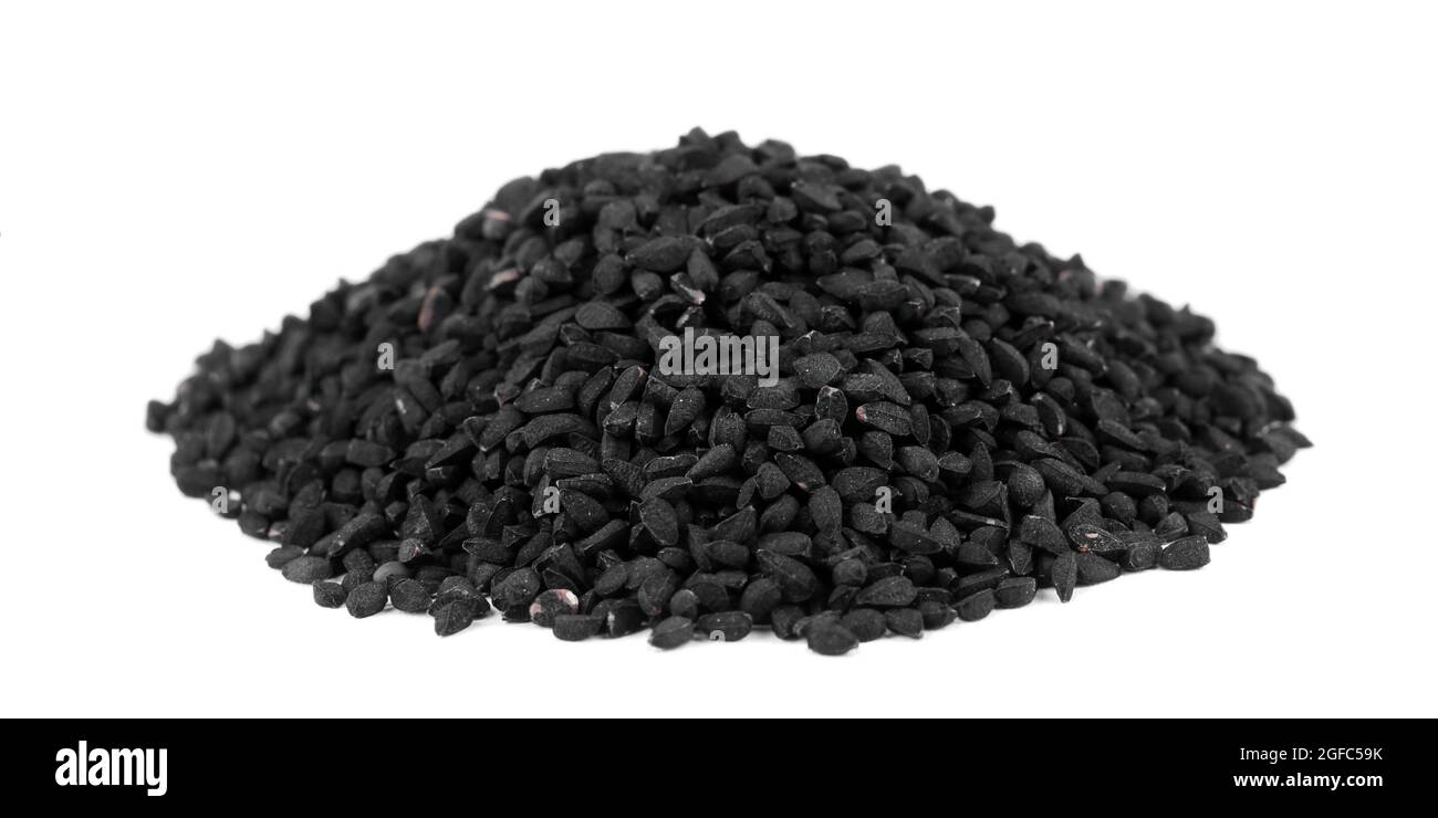 Black cumin isolated on white Stock Photo Alamy