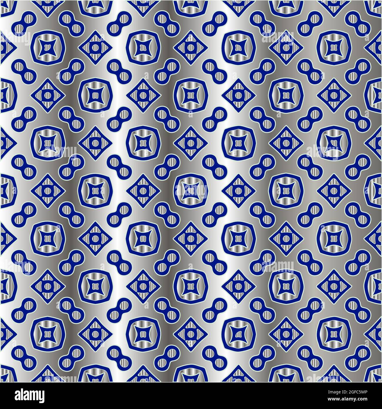 metal pattern on a blue background. pattern for fabric, wallpaper ...