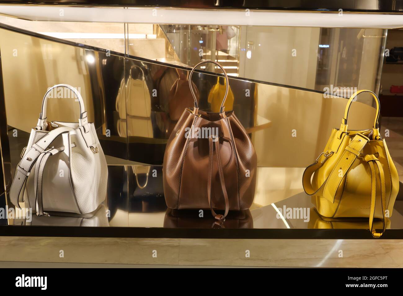 BAGS ON DISPLAY AT FURLA FASHION BOUTIQUE Stock Photo - Alamy