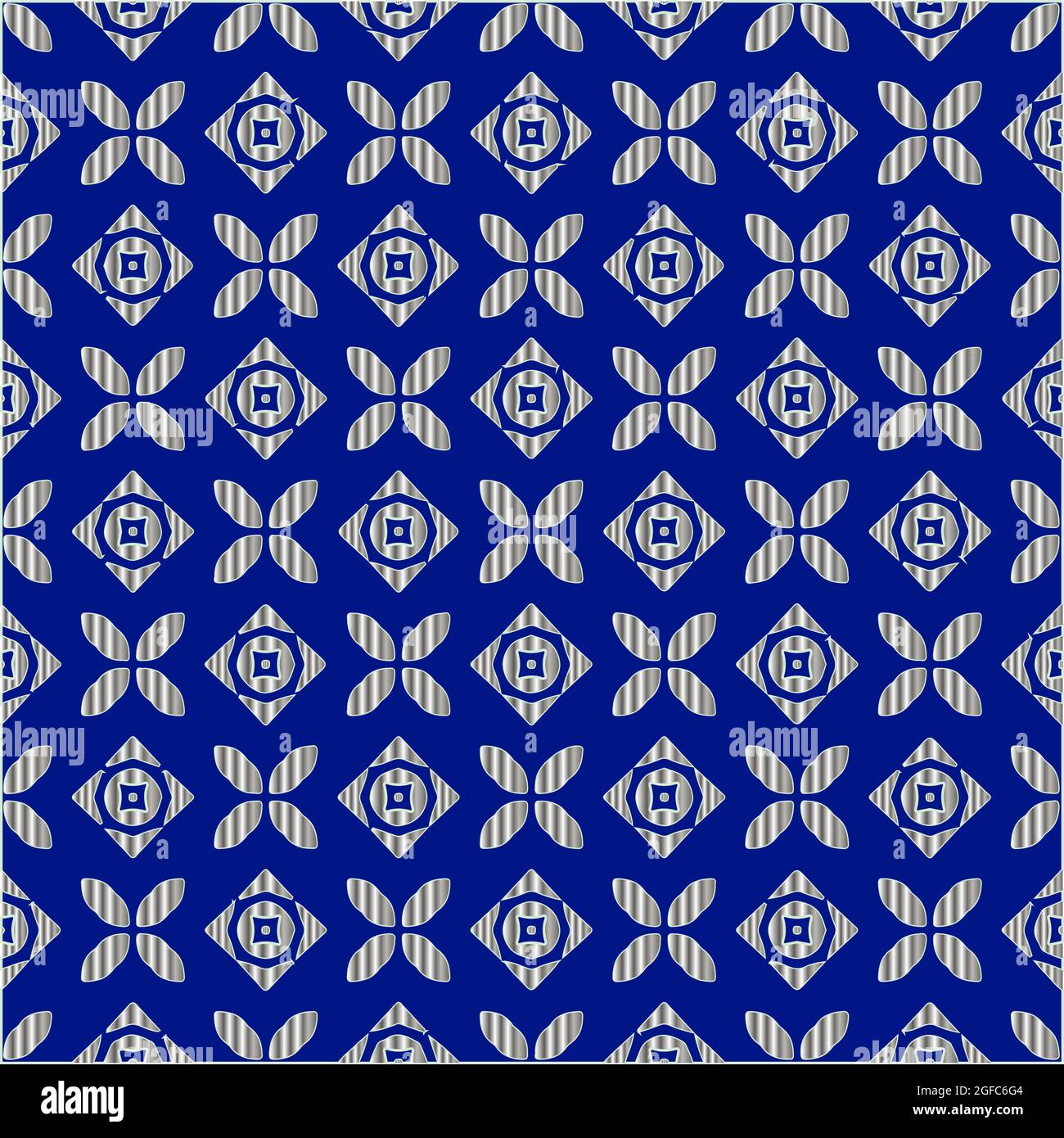 metal pattern on a blue background. pattern for fabric, wallpaper ...