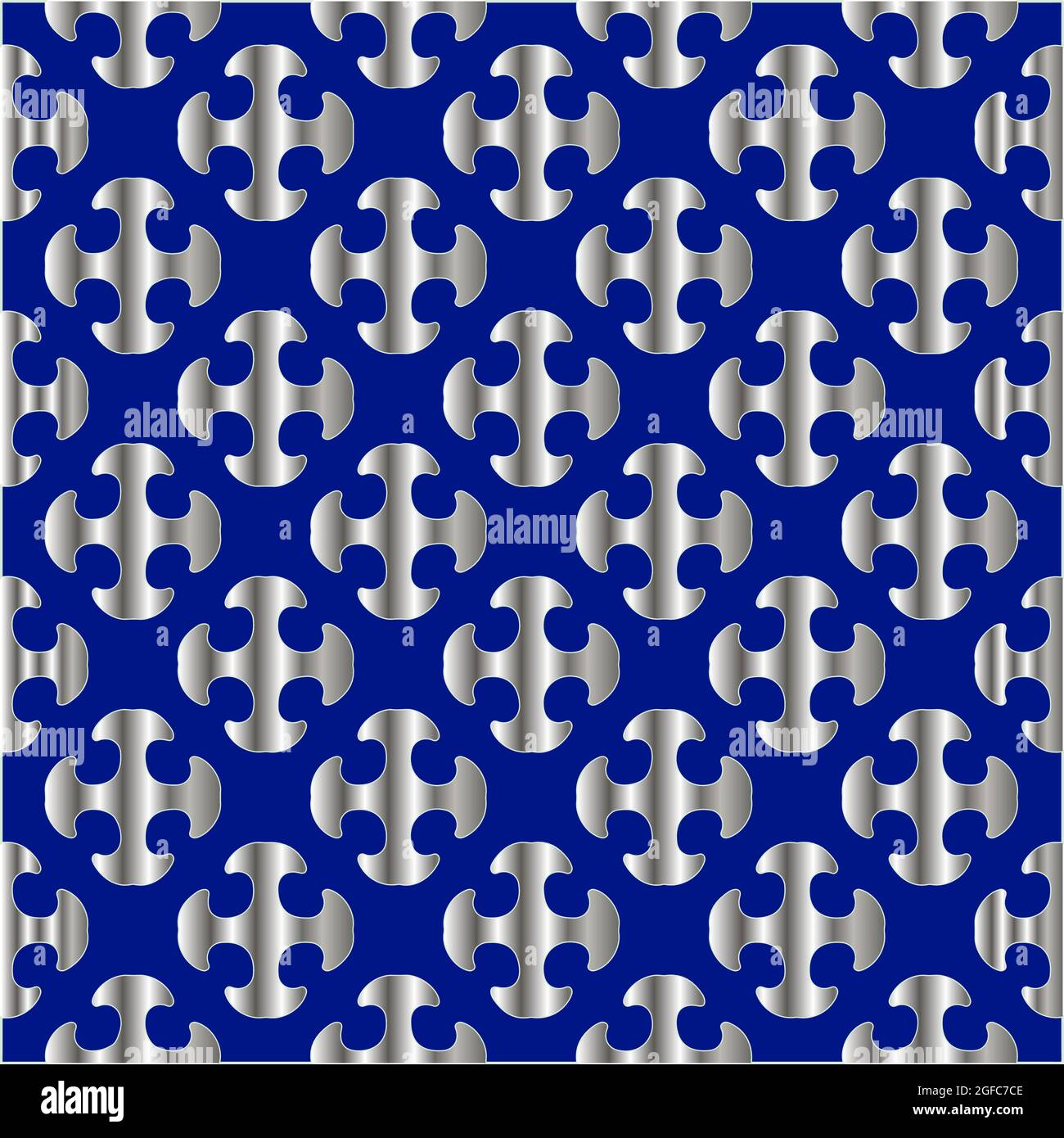 metal pattern on a blue background. pattern for fabric, wallpaper ...