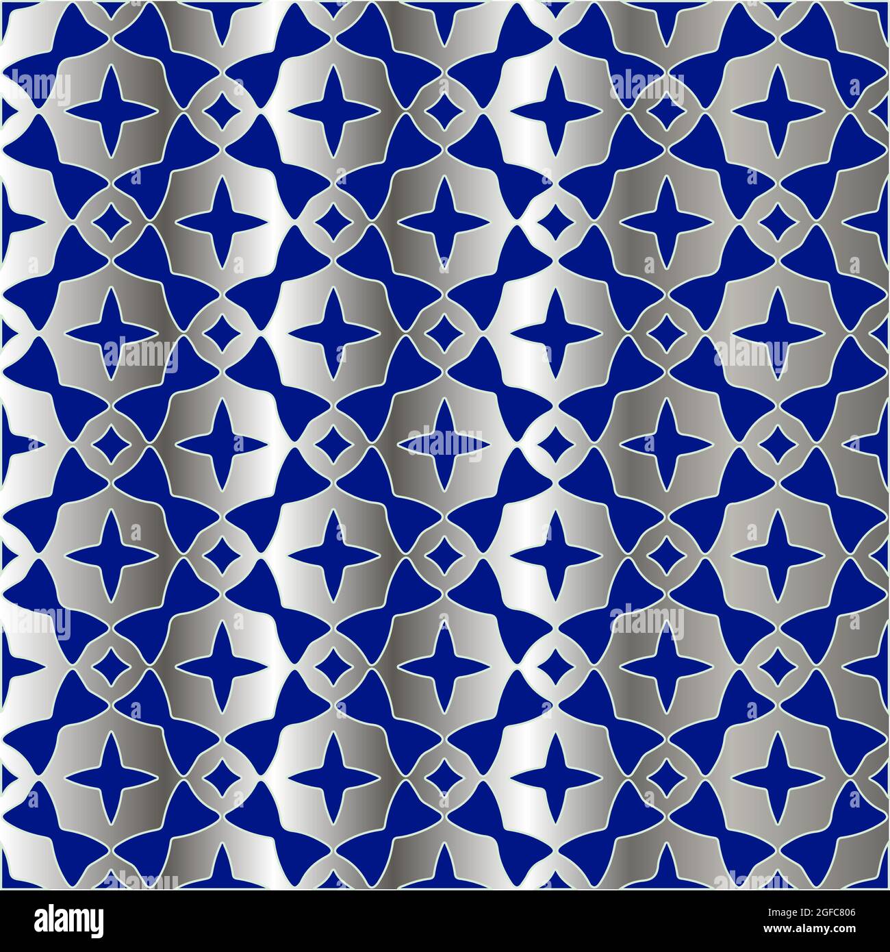 metal pattern on a blue background. pattern for fabric, wallpaper ...