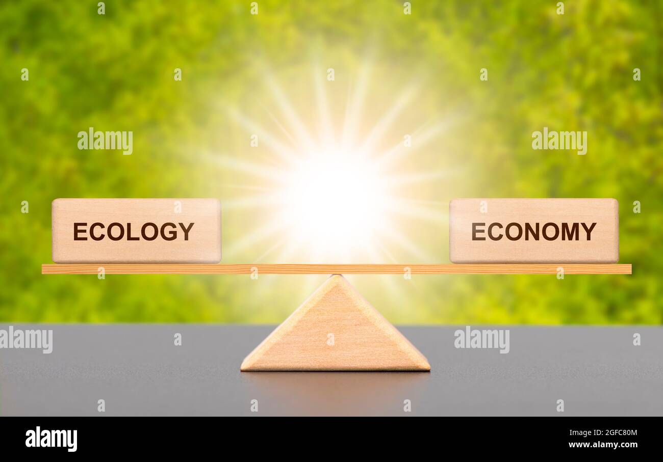 ecology and economy in balance Stock Photo